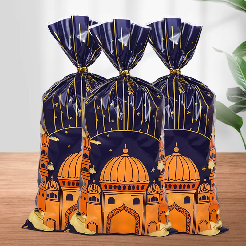 50 Stück Eid Mubarak Geschenkbeutel aus Kunststoff für Süßigkeiten und Cookies zur Ramadan Kareem Dekoration - Bild 2