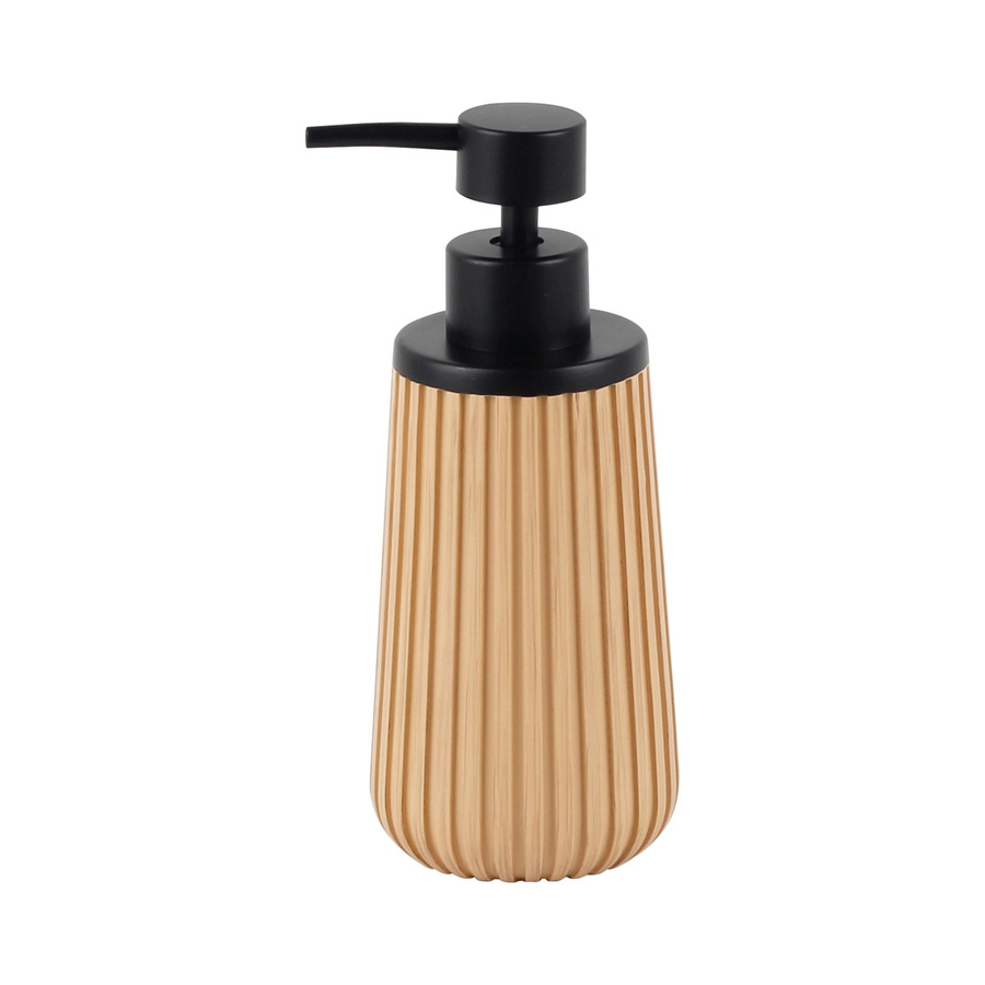 Mömax Seifenspender Loft Schwarz/Sandfarben aus Keramik und Kunststoff mit Pumpe, Höhe: 18,0 cm, Breite: 7,5 cm, Tiefe: 7,5 cm - Bild 2