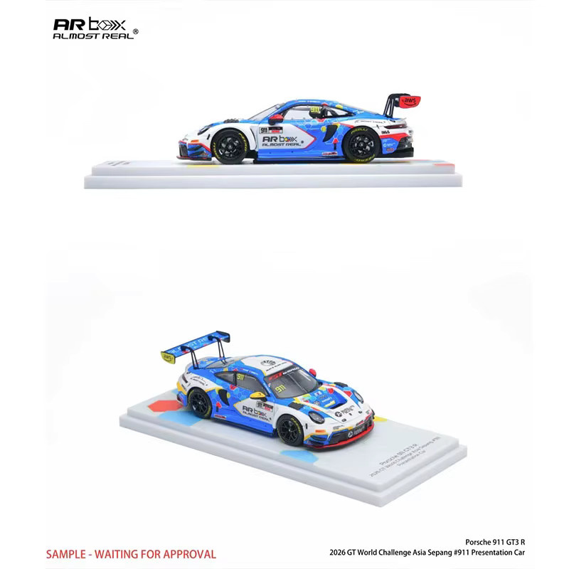 Almost Real Porsche 911 GT3 R 2026 GT World Challenge Asia Sepang # 911, Druckguss-Rennwagenmodell, 1:64 - Bild 2