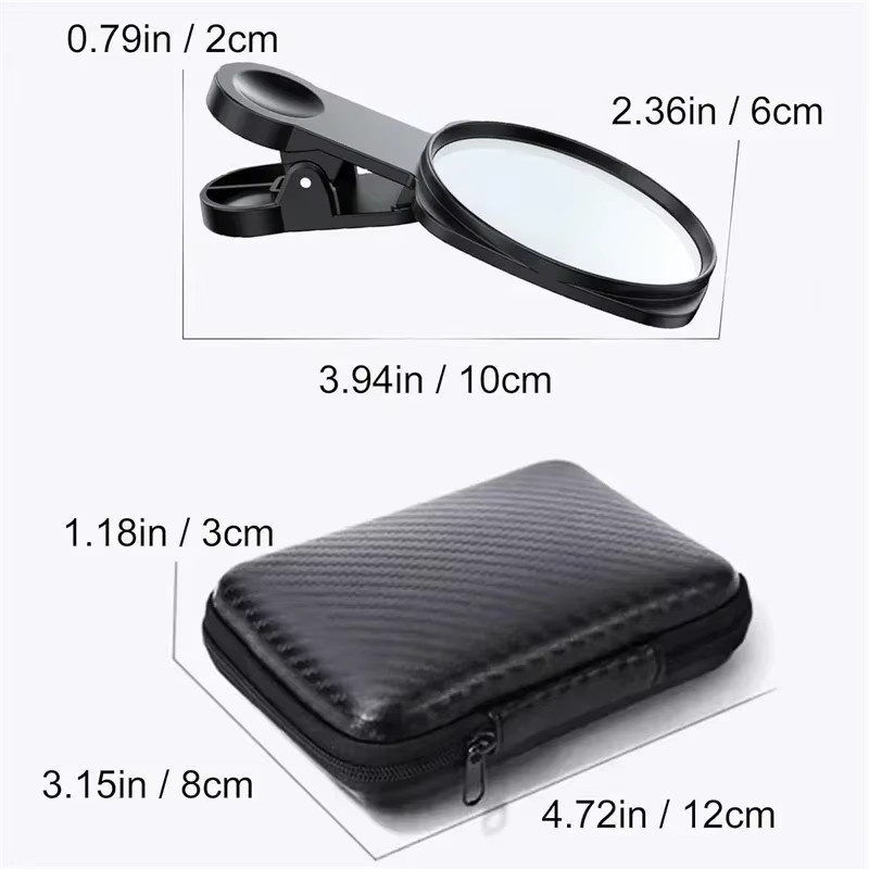 Smartphone Kamera Objektiv Selfie Spiegel Clip Kit für iPhone und Samsung in Schwarz - Bild 2
