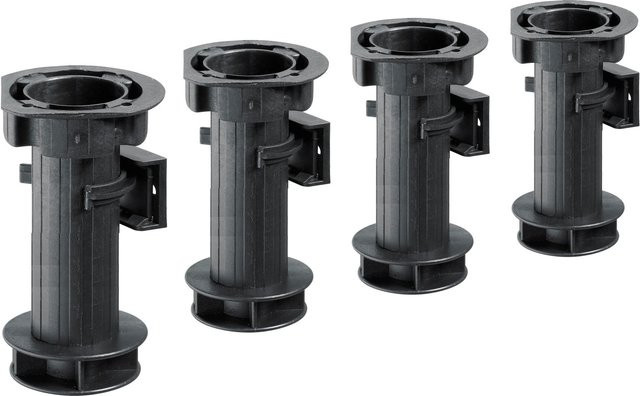 Hettich Sockel-Verstellfuß-Set in Schwarz mit Klips, Durchmesser: 25 mm, Höhe: 150 mm - Bild 1