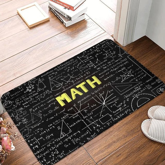 Lodestar Fußmatte mit Mathe- und Physik-Formeln, Schwarz, B/T: 50 x 30 cm - Bild 1