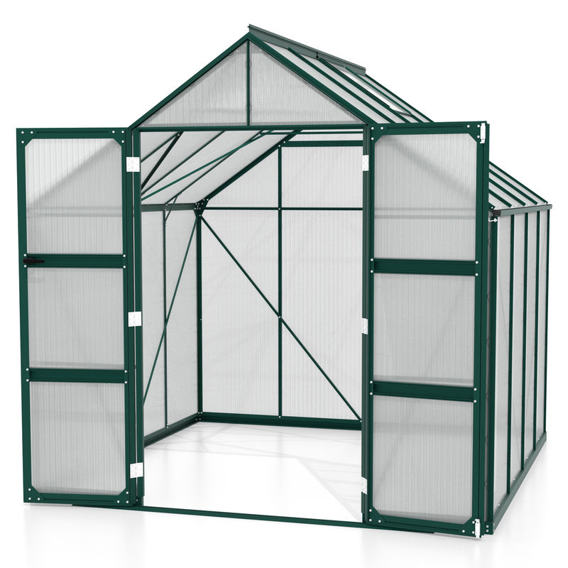 Vitavia Gewächshaus Domus 6700 in Smaragdgrün mit 6,7 m² Fläche und 4 mm Polycarbonat-Verglasung - Bild 3