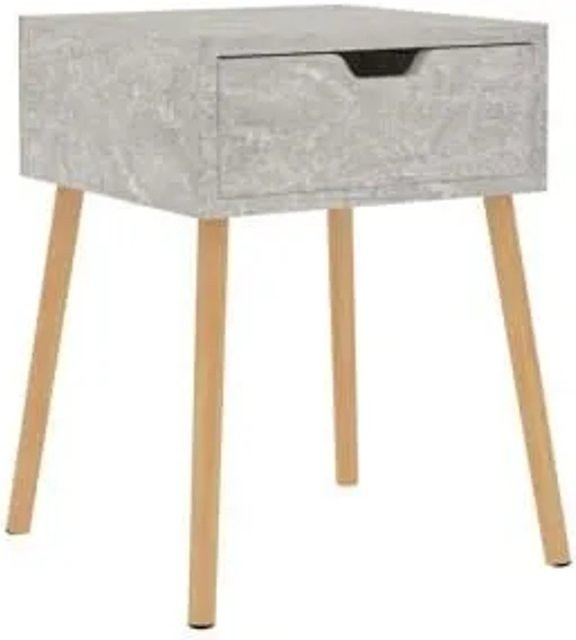 vidaXL Nachttisch in Betongrau modern aus Holzwerkstoff B/T/H: 40 x 40 x 56 cm - Bild 1