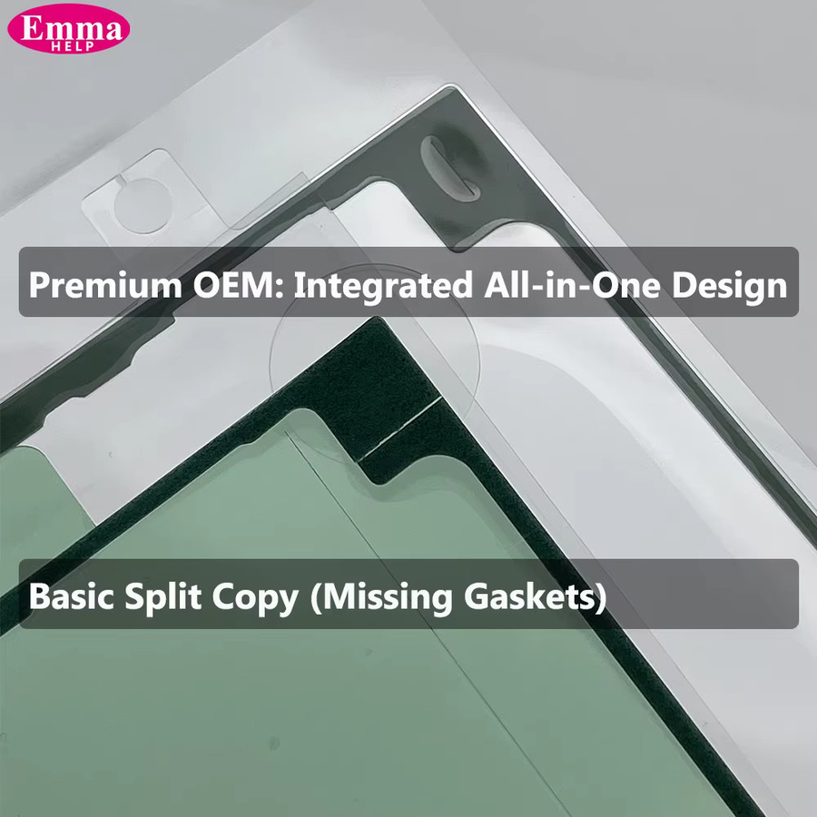 3er-Set Premium OEM Rückseiten-Klebstoff für Samsung Galaxy S24 Ultra, S25 Plus und S24FE, wasserdichter Ersatz-Kleber für das Rückgehäuse, transparent - Bild 2