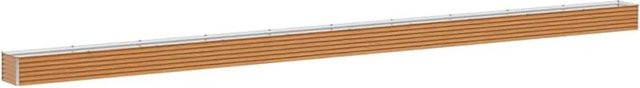vidaXL Hochbeet aus verzinktem Stahl in Hellbraun B/T/H: 970 x 50 x 36 cm - Bild 1