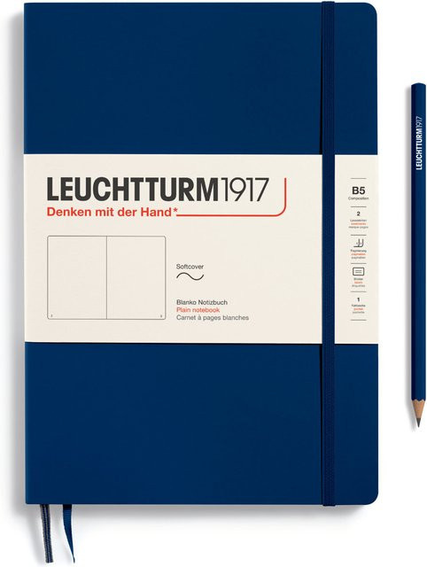 LEUCHTTURM1917 Composition Notizbuch blanko Softcover B5 Marine - Bild 1