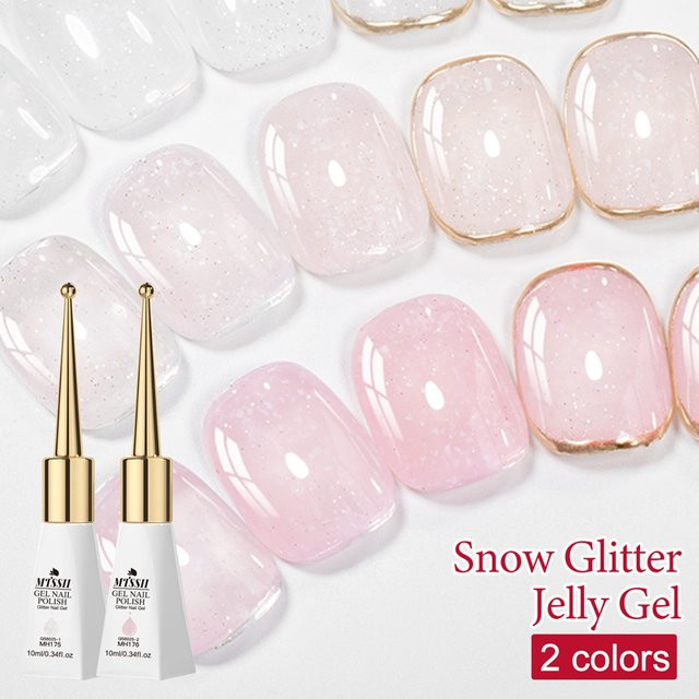 Mtssii Nagellack Gel, Schnee Glitter Gelee, Schimmernd, 10 ml - Bild 1