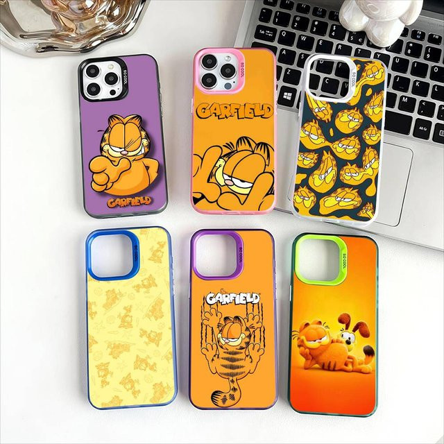 Schützende Garfield Cat Handyhülle für dein iPhone 11, 12, 13, 14, 15 und 16 Pro Max Plus - Bild 1