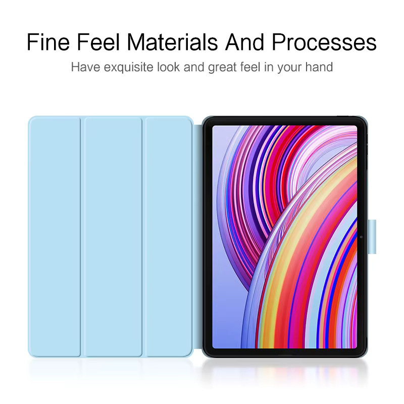 Xiaomi Flip-Cover PU Ledertasche für Redmi Pad Pro 12,1 Zoll 2024 und POCO Pad 12,1 Zoll in Blau mit Smart Stand Funktion - Bild 2