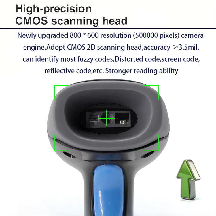 SYCREADER Handheld 2D Barcode Scanner Schwarz – Tragbarer Bluetooth Wireless und Wired QR Code Reader mit schneller CMOS-Identifizierung für Einzelhandel und Lager - Bild 4