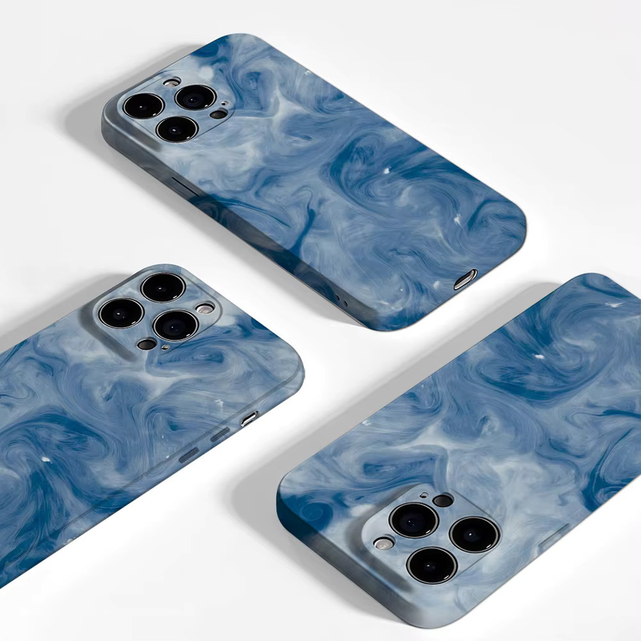 Eisblauer Wirbel Magnetische Robuste Handyhülle für Apple iPhone 17 16 15 14 13 Pro Max Plus in Blau - Bild 3