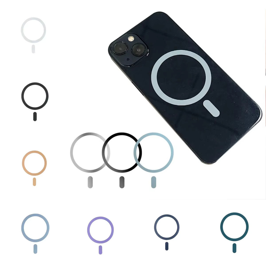 WSSHE Universal Metall Platte Ring für MagSafe Magnetische Drahtlose Ladegeräte, Eisen Aufkleber für iPhone 13 14 15 und Auto Telefon Halter, Grün - Bild 2