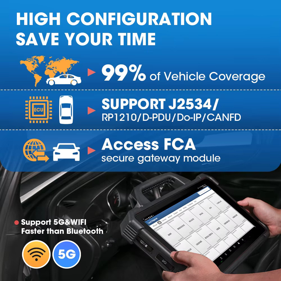 LAUNCH X431 PAD 7 VII Autodiagnosetool mit J2534 Smartlink und Online-Programmierung für OBD, Schwarz - Bild 2