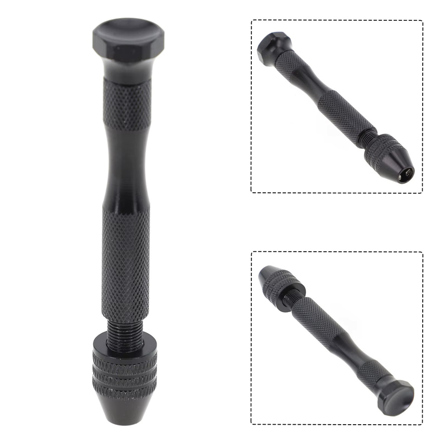 DAZZLEEX Mini Handbohrer Set mit 11 Stück und 10 Spiralbohrern für Modellbau und DIY, Durchmesser 0,3-3,2 mm, Schwarz - Bild 3