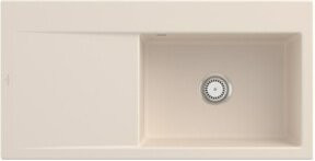 Villeroy & Boch Spüle Subway Style 60 in Beige mit Ablagegarnitur und Handwaschbecken aus Keramik mit CeramicPlus Beschichtung - Bild 1