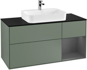 V&B Waschtischunterschrank Finion in Olivenmatt Lackierung, Breite: 120 cm, Tiefe: 50,1 cm, Höhe: 50,1 cm - Bild 1