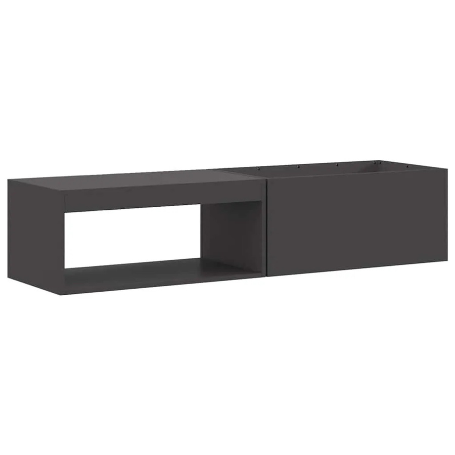 vidaXL Feuerstelle aus Stahl in Schwarz, B/T/H: 160 x 45 x 35 cm - Bild 2