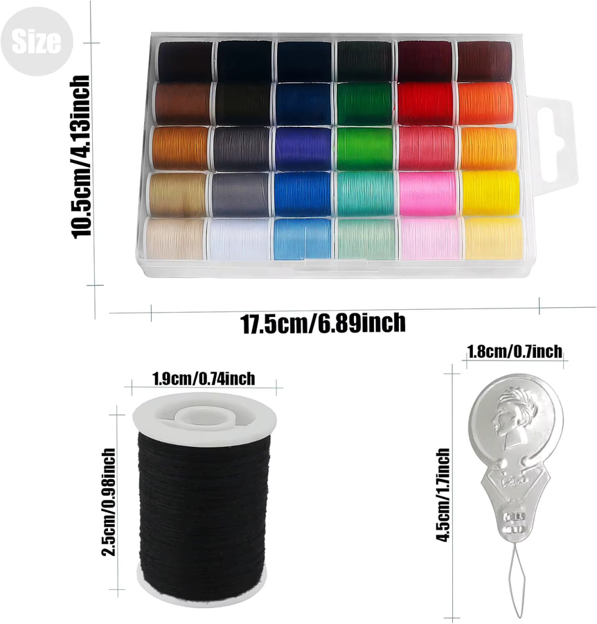 OZXHIXU Nähset mit mehrfarbigem Polyester-Nähgarn und Nadeleinfädler für Hand- und Maschinen-DIY-Nähprojekte - Bild 2