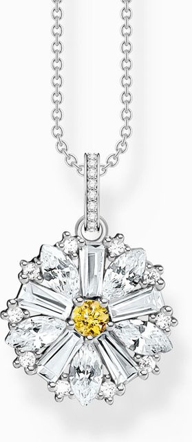 Thomas Sabo Kette mit Blumen Anhänger, 925 Silber, Zirkonia, Damen - Bild 1