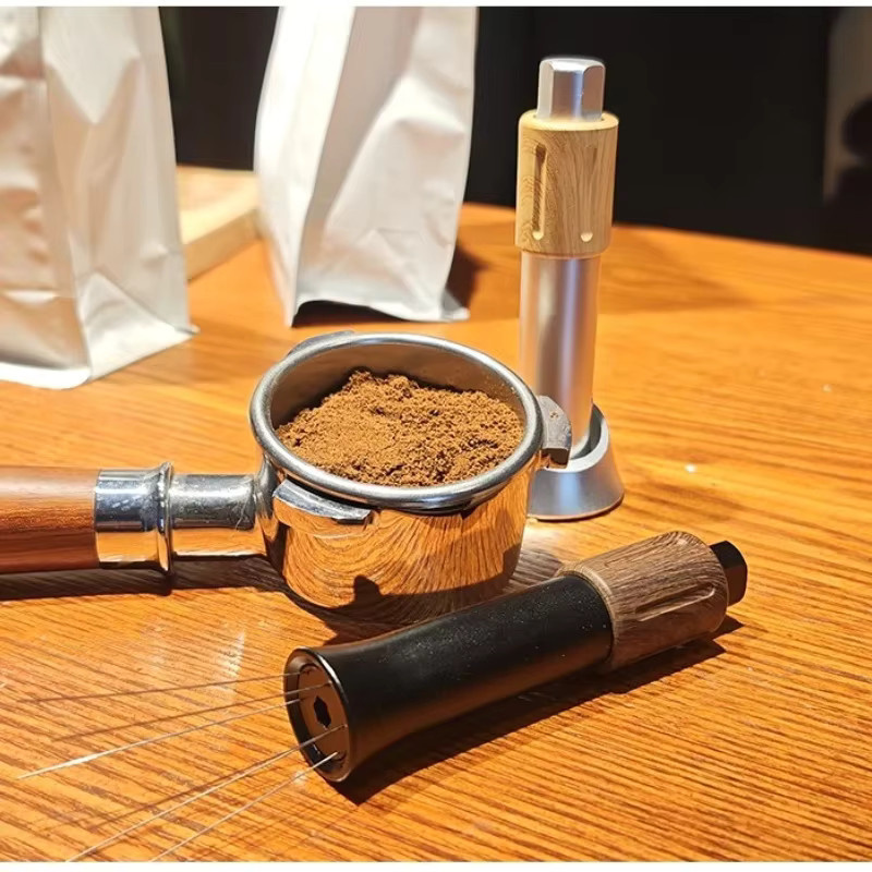 JUSTINLAU Kaffeenadel-Spender Espresso-Rührer in Silber zur gleichmäßigen Pulververteilung - Bild 4