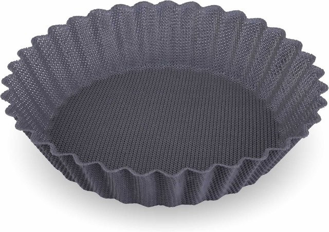 Fackelmann Silikonform für Heißluftfritteuse, runde Tortenform, grau, Durchmesser: 20 cm, antihaftbeschichtet - Bild 1