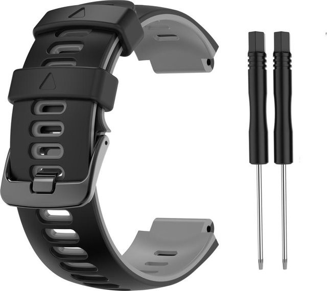 Pide Uhrenarmband Silikon, zweifarbig, schwarz, Unisex - Bild 1