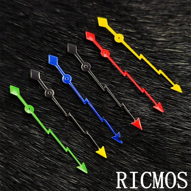RICMOS Uhrzeiger, Schwarz/Rot/Blau/Gelb/Grün, 12,5 mm, NH35 NH36 - Bild 1