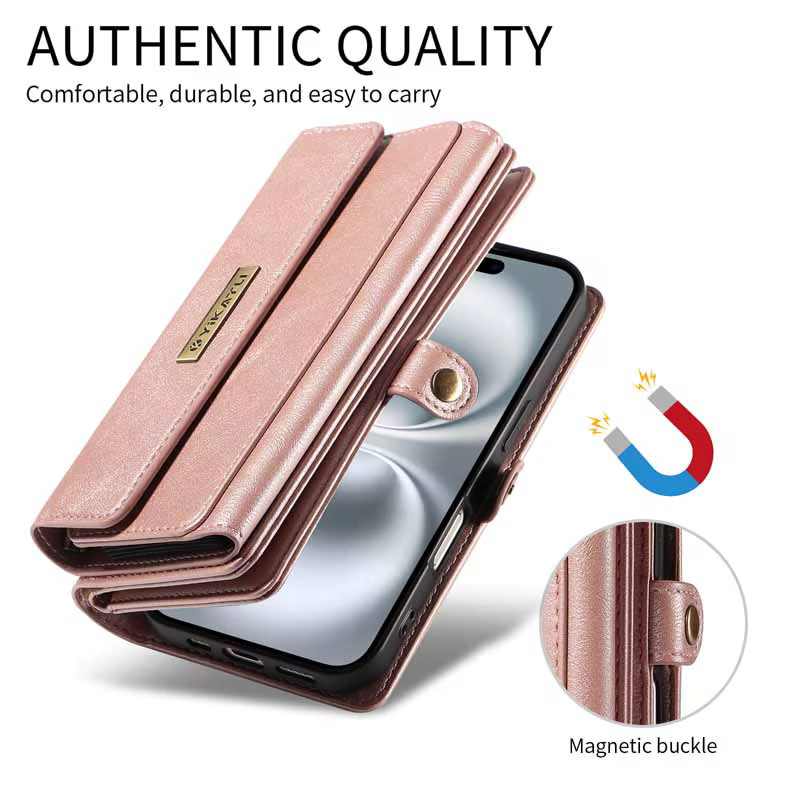 Rote Ledertasche als Flip Wallet Phone Cover für Samsung Galaxy Note 8 9 10 Plus 20 Ultra A10 A20 A30 A40 A50 A70 mit Multi-Kartensteckplatz und Reißverschluss - Bild 4