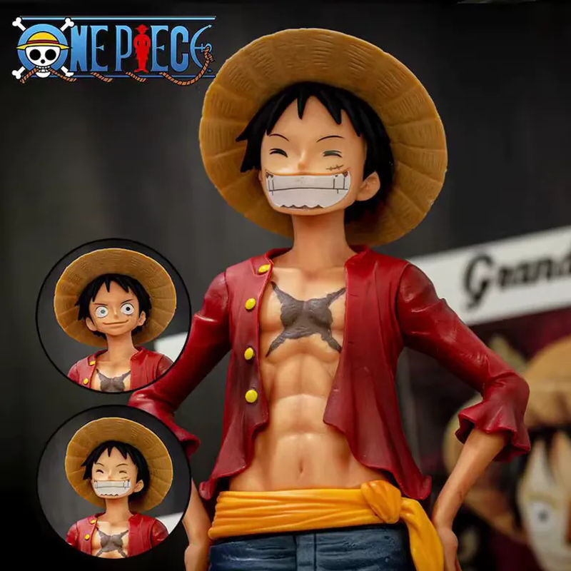 Bandai One Piece Anime-Figur Luffy mit drei austauschbaren Gesichtern, mehrfarbig, Höhe: 27 cm - Bild 2