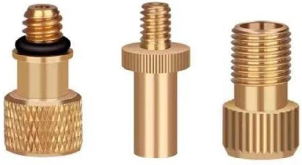 Tragbares Luftventil-Adapter-Set für Auto, Reifen und Fitnessgeräte in Beige und Gold von Borate - Bild 1