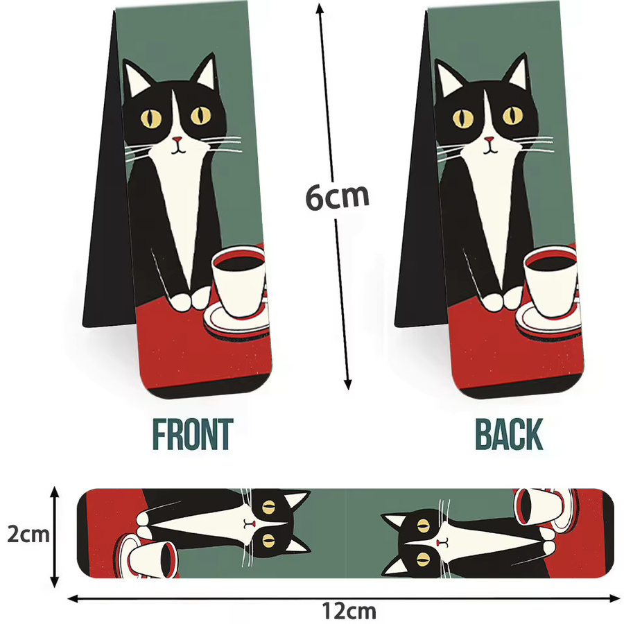 Bview Art 5 Magnetisches Lesezeichen-Set mit Katzen-Design in Mehrfarbig - Bild 2
