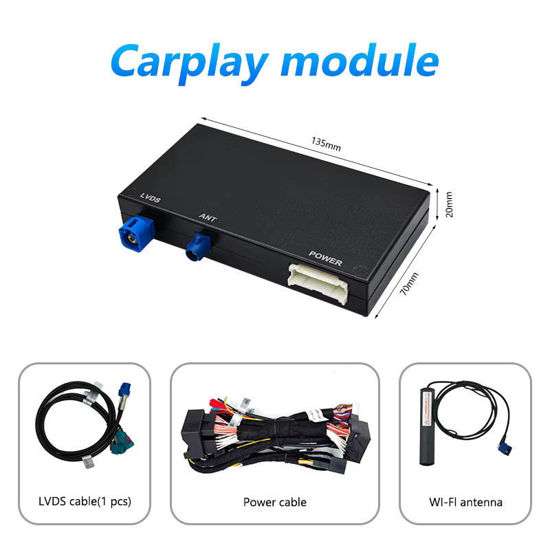 WRWD Kabelloses CarPlay und Android Auto Interface für Audi A6L und A7 2012-2015, Upgrade für das 8-Zoll Original-Autosystem, Schwarz, mit Wi-Fi und Bluetooth - Bild 6