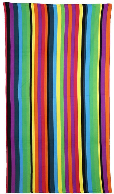 GoolRC Bade- und Strandtuch aus Mikrofaser, schnelltrocknend und wasserabsorbierend, gestreift, Multicolour, B x L: 100 x 180 cm - Bild 1