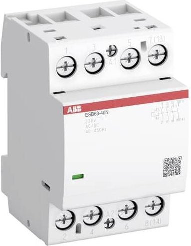 ABB ESB63-40N-03 Installationsschütz mit 4 Schließern, 220 V / 400 V, Weiß - Bild 1