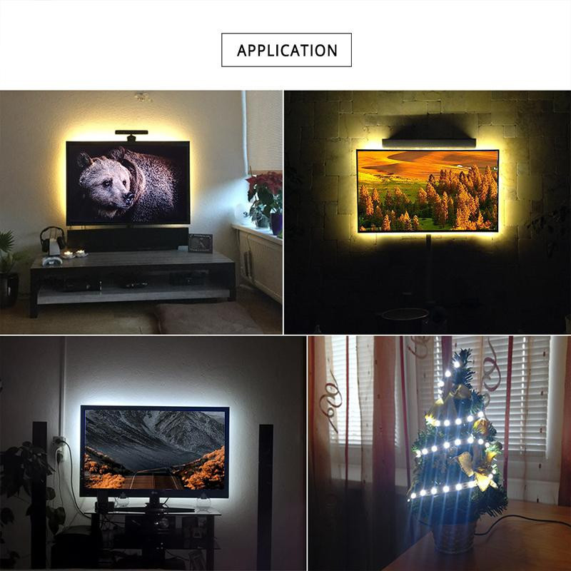 MALITAI LED-Streifen zur TV-Hintergrundbeleuchtung und Schrankbeleuchtung mit USB-Anschluss, warmweiß - Bild 5