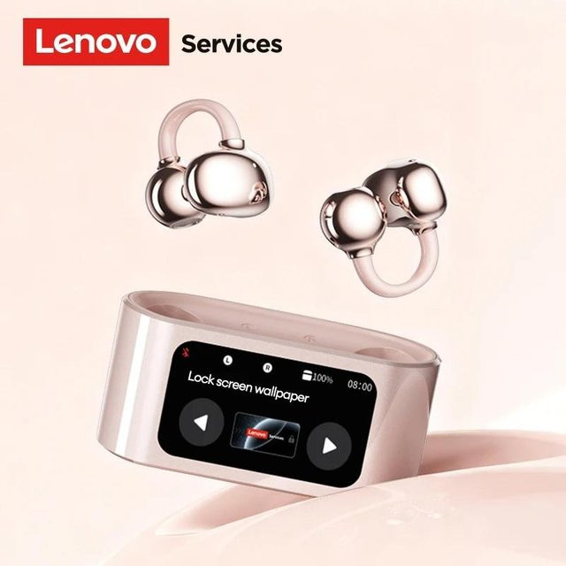 Lenovo RS105 OWS Ohrbügel-Kopfhörer in Weiß mit LCD-Farbdisplay und Bluetooth 6.0 - Bild 1