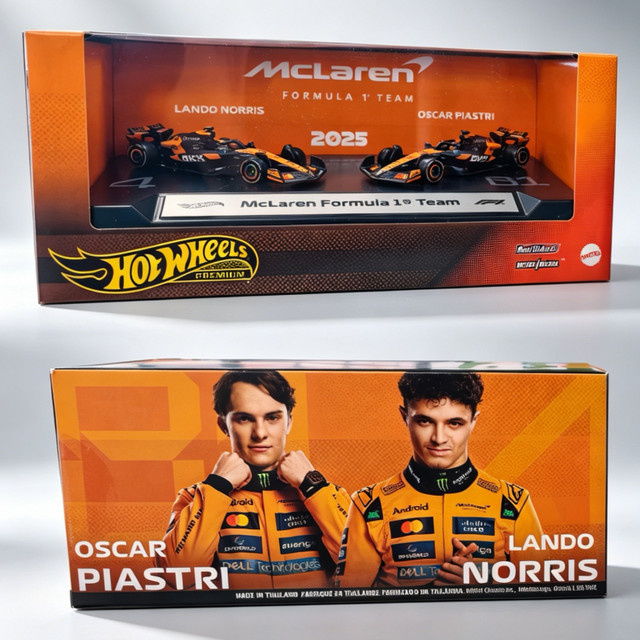 Hot Wheels Formel 1 Doppel-Rennwagen-Set, 2-teiliges Set, Metall, multicolour - Bild 1