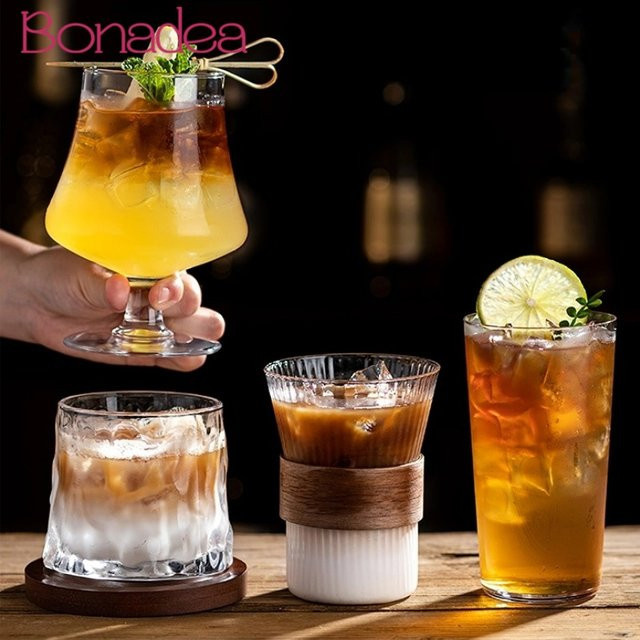 Bonadea Espresso Glas und Latte Becher aus transparentem Glas für Kaffee, Saft oder Cocktails - Bild 1
