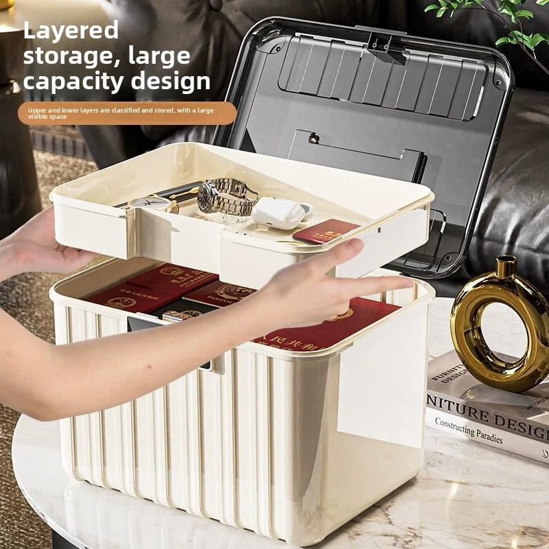 World-class Emporium Aufbewahrungsbox mit Sicherheitsschloss und doppellagigem Organizer aus Kunststoff - Bild 2