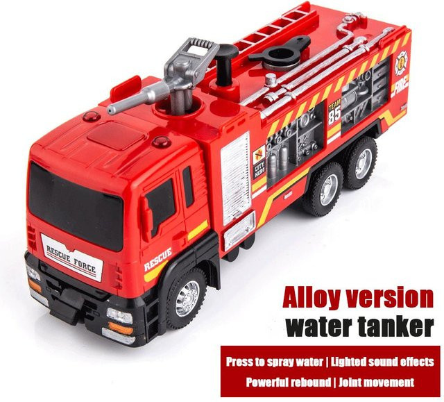 Wucifang Bags Wasser Sprüh Feuerwehrauto Spielzeug, mit Ton und Licht, ab 4 Jahren - Bild 1