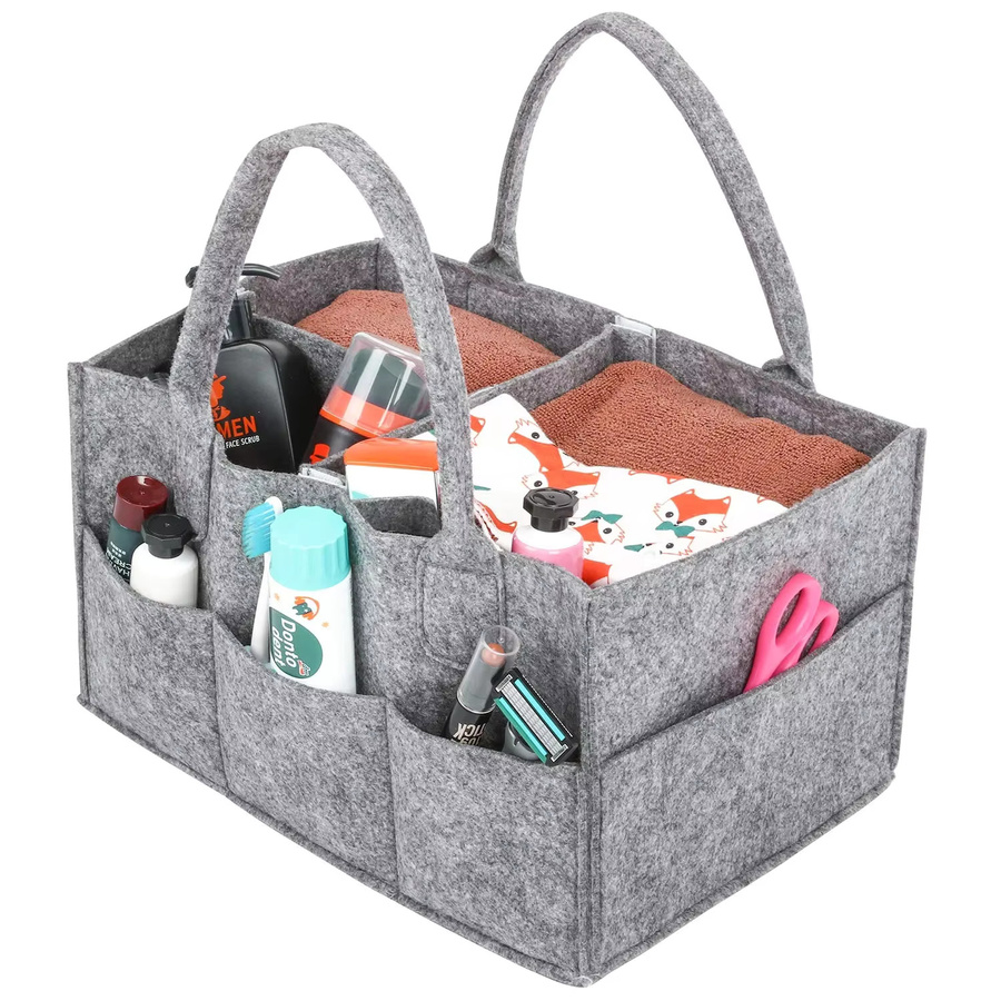Multifunktionale Wickeltasche als Umhängetasche mit Flaschenfach und großem Organisationsfach in Pink oder Grau - Bild 1