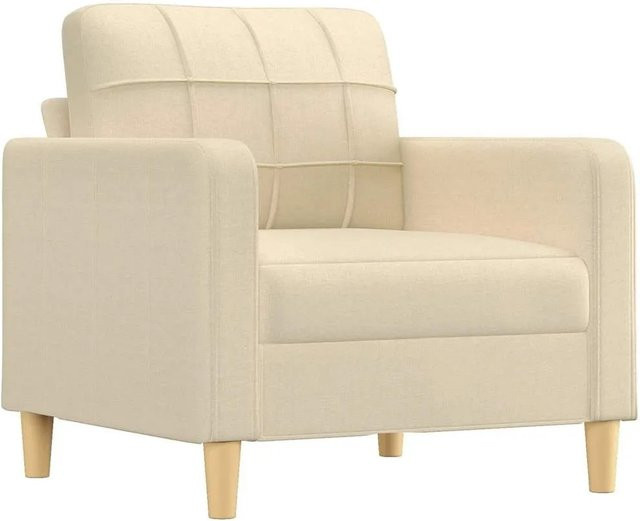 vidaXL Sofasessel in Beige aus Stoff mit Armlehnen und Metallrahmen - Bild 1