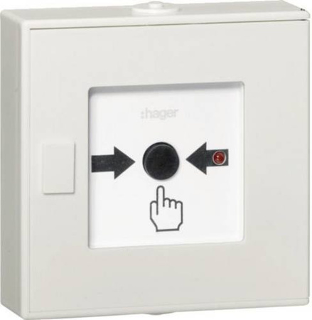 Hager TG558B Druckknopfmelder mit Bewegungssensor und WiFi in Weiß
