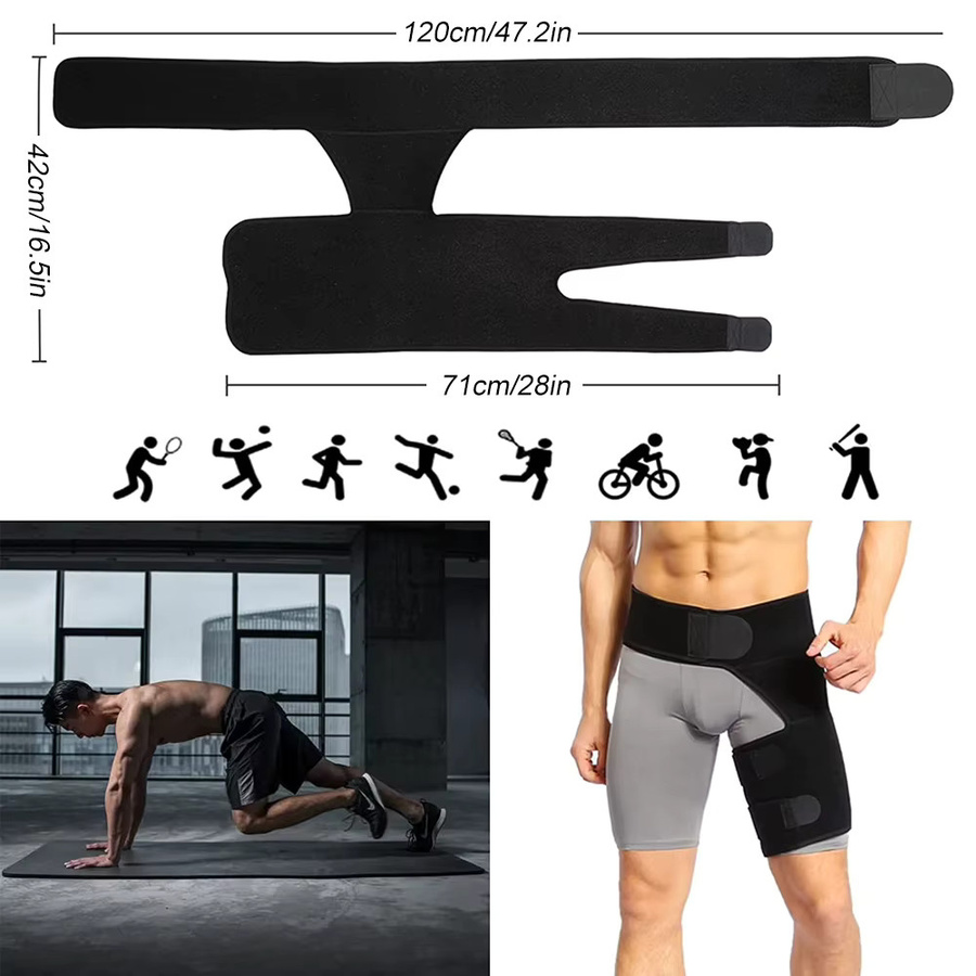 Professionelle Kompressionsmanschette für die Oberschenkel, Unisex - Bild 3