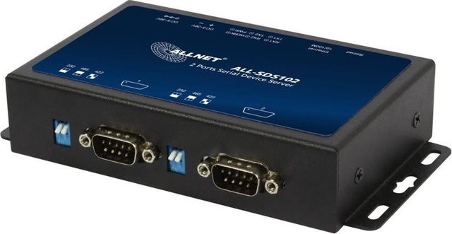 ALLNET Medienkonverter ALL-SDS102v2 mit 2x RS232/RS422/RS485 auf 10/100BASE-TX Ethernet/LAN in Schwarz - Bild 1