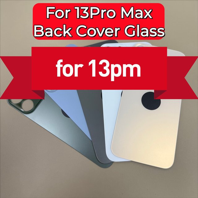 NEHZIAPIAP Rückseiten-Glasabdeckung für iPhone 13 Pro Max in Silber - Bild 1