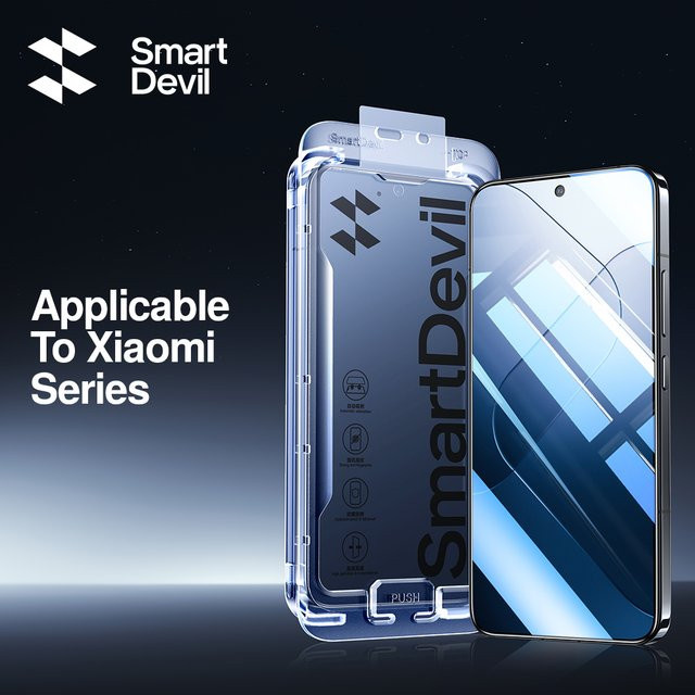 SmartDevil Displayschutz aus gehärtetem Glas für Xiaomi 15, 14 und 13, transparent, Anti-Blaulicht und ultradünn, ohne schwarzen Rand - Bild 1