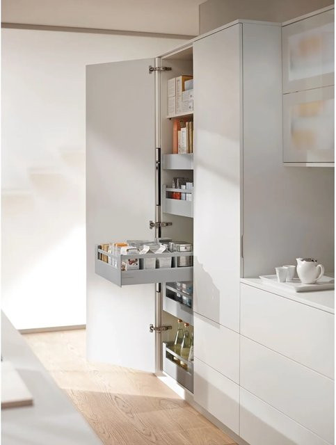 Blum Space Tower Tandembox antaro mit Reling, Grau, Nennlänge: 550 mm, Korpusbreite: 450 mm, Tragkraft: 30 kg - Bild 1