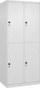 C+P Doppelstock-Spind Classic PLUS mit 2 Abteilen, Farbe Weiß, B/T/H: 80 x 50 x 185 cm - Bild 1